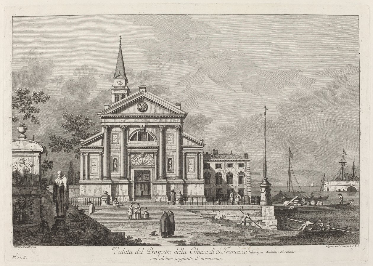 Veduta del Prospetto della Chiesa del S. Francesco by Joseph Wagner