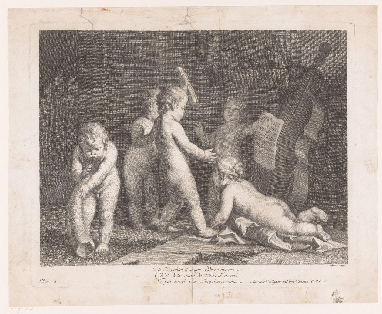 Five Children Making Music by Joseph Wagner
