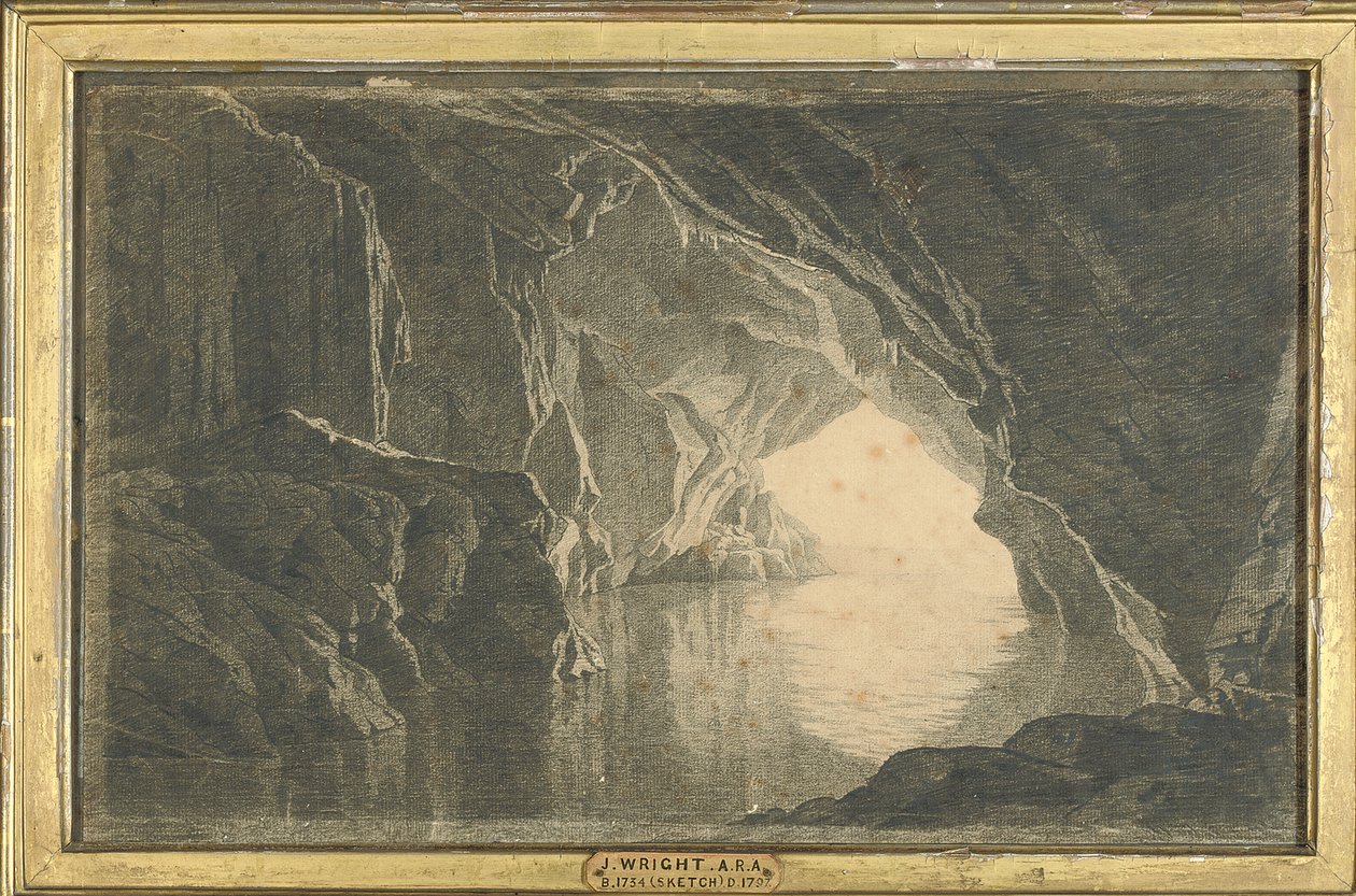 A Grotto in the Gulf of Salerno, Evening, c.1800 by Joseph Wright of Derby