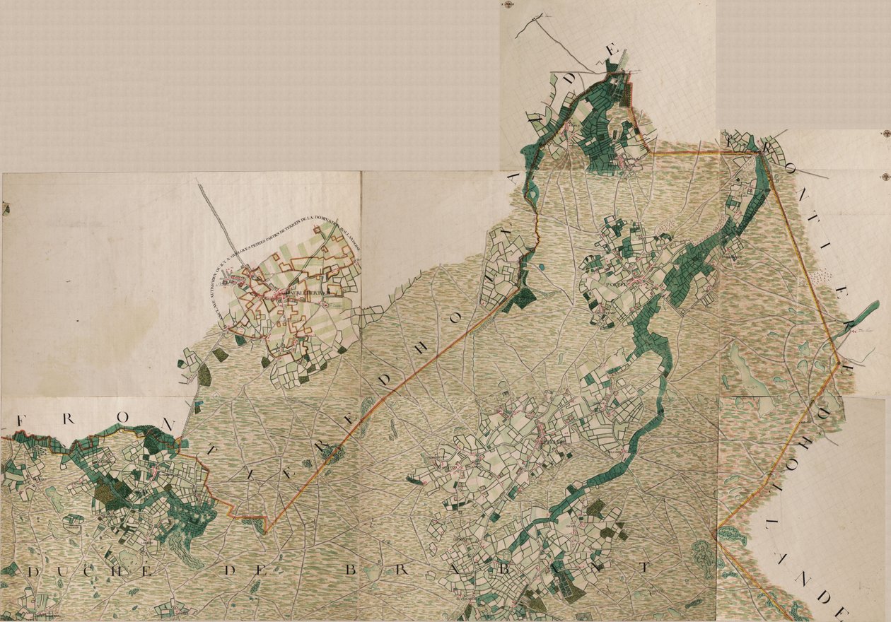 Map of Welde - Weelde, Belgium by Joseph de Ferraris (1726 – 1814) by Joseph de Ferraris