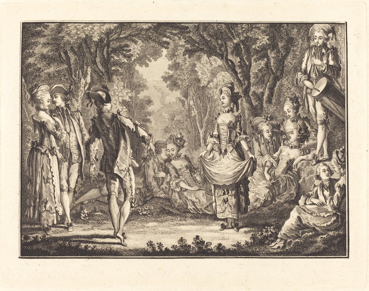 Country Dance by Joseph de Longueil after Charles Eisen