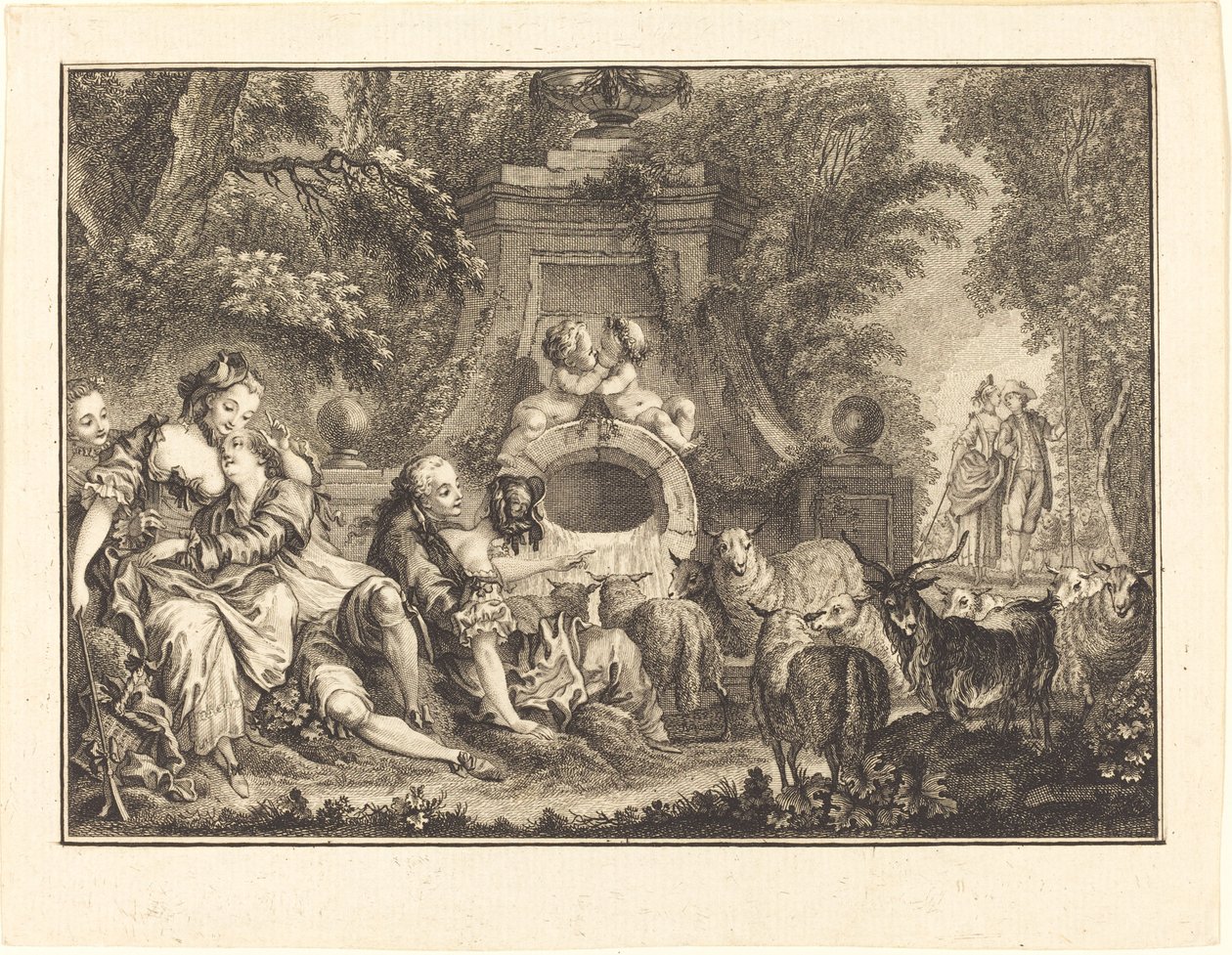 Country Pleasures by Joseph de Longueil after Charles Eisen