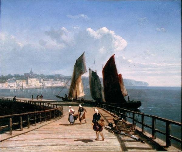 Pier with Fishing Boats by Josephine Bowes