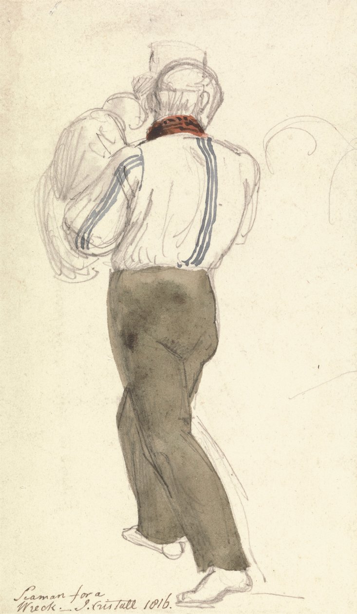 Seaman Holding a Monkey by Joshua Cristall: Fine art print