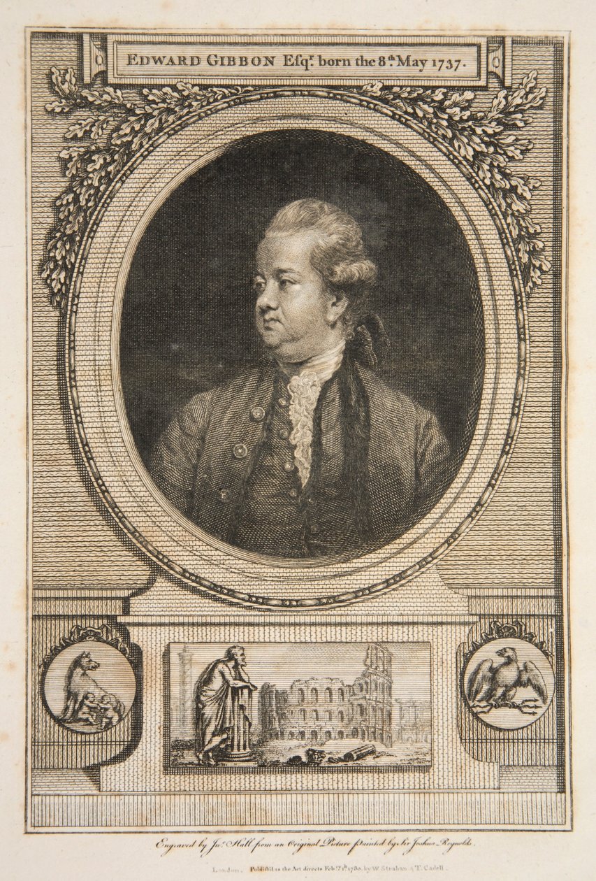 Edward Gibbon, Esq. (engraving) by Joshua Reynolds
