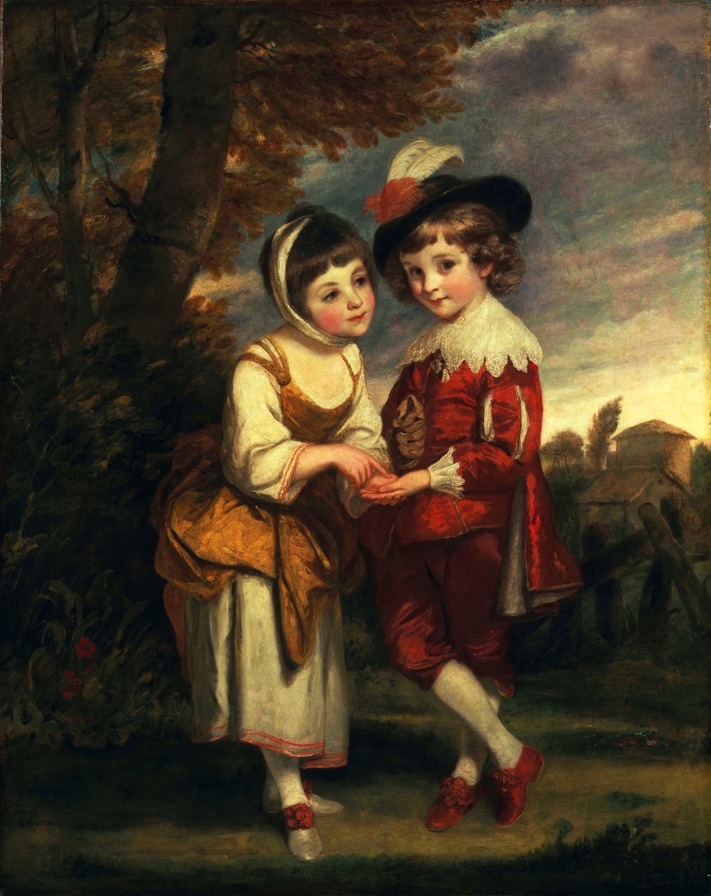 Lord Henry Spencer and Lady Charlotte Spencer, Later Charlotte Nares: The Young Fortune Tellers by Joshua Reynolds