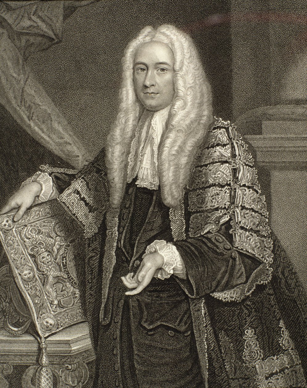 Portrait of Henry Fox, 1st Baron Holland, engraved by Henry Robinson by Joshua Reynolds