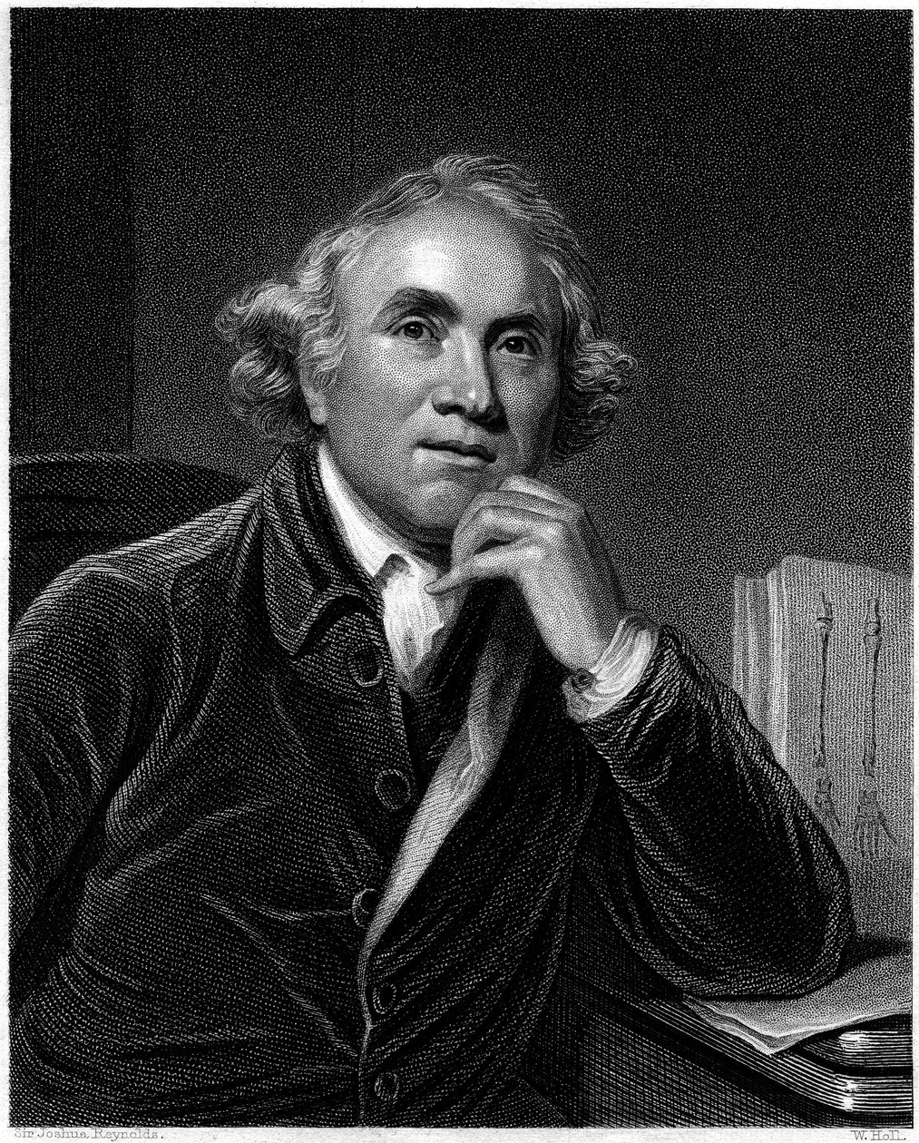 Portrait of John Hunter, engraved by William Holl by Joshua Reynolds
