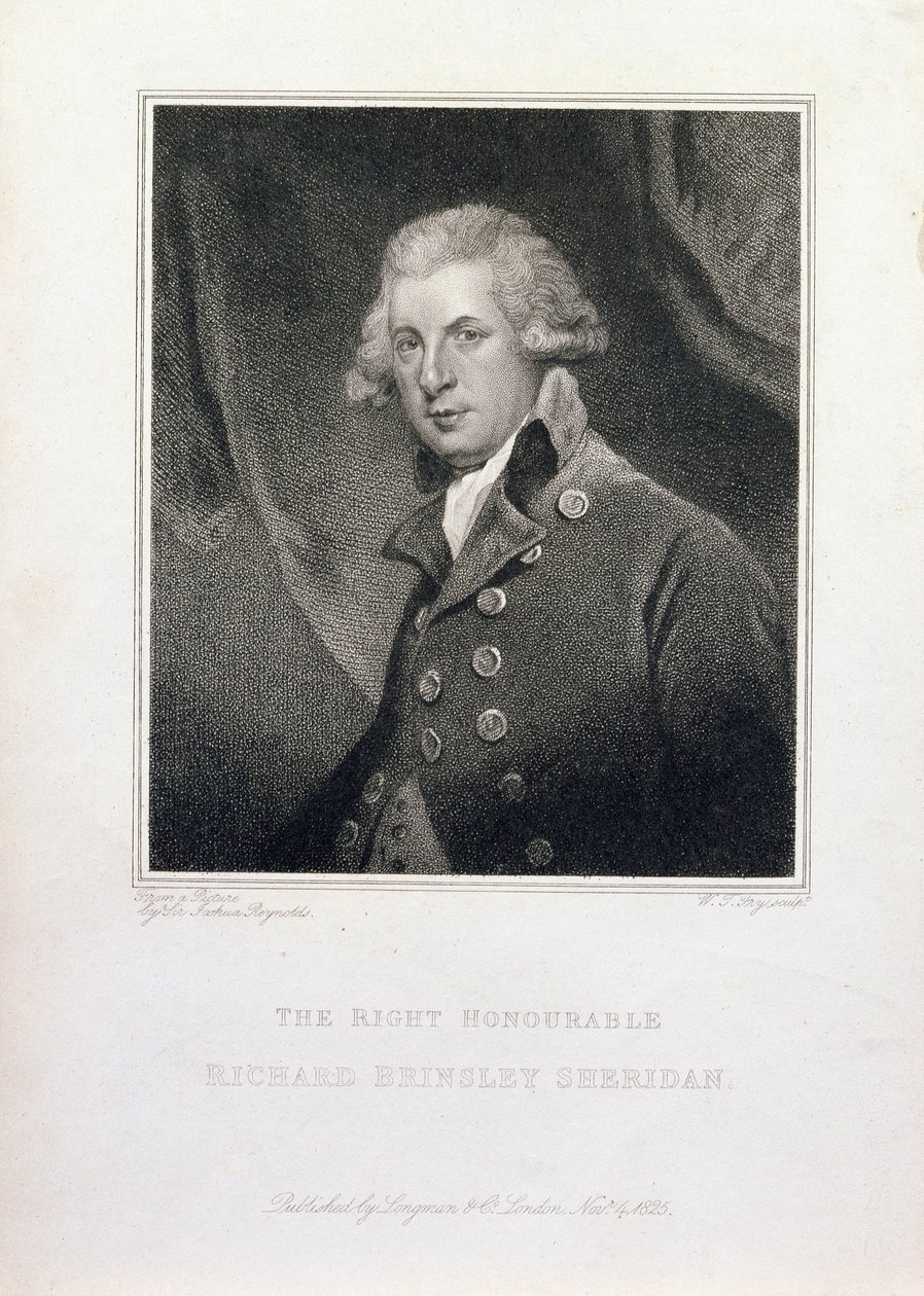 The Right Honourable Richard Brinsley Sheridan by Joshua Reynolds