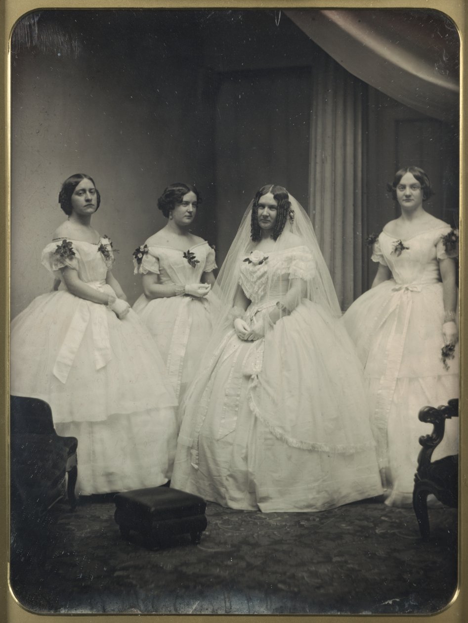 A Bride and Her Bridesmaids by Josiah Johnson Hawes