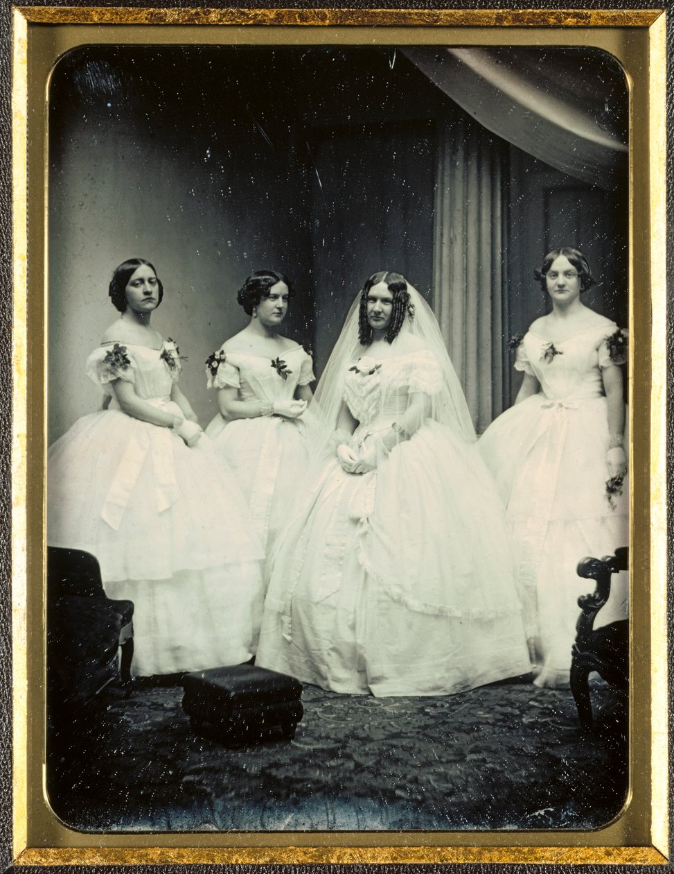 A Bride and Her Bridesmaids by Josiah Johnson Hawes