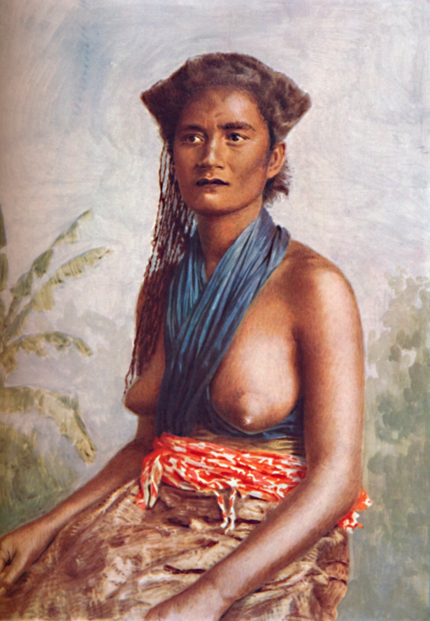A woman of Fiji in native dress, 1902 by Josiah Martin