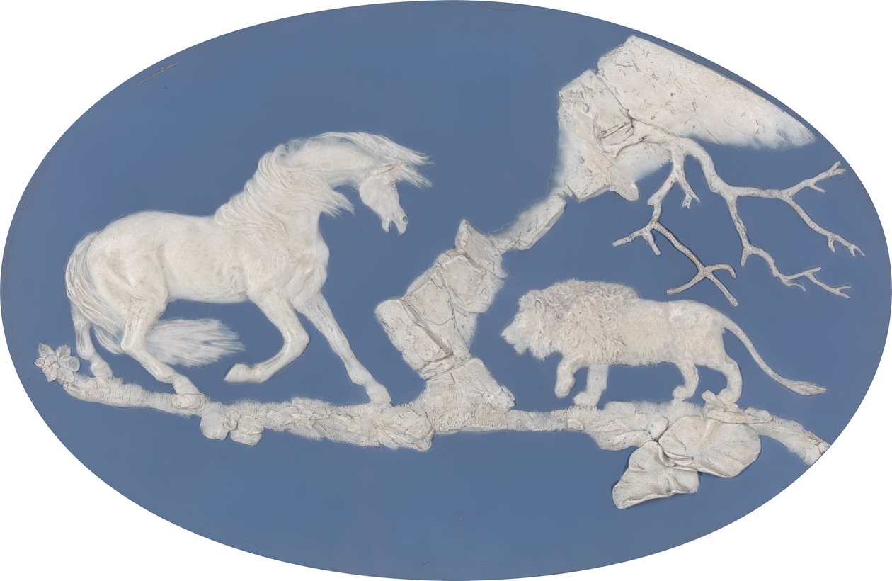 Horse Frightened by a Lion Episode A, modeled 1780 by Josiah Wedgwood