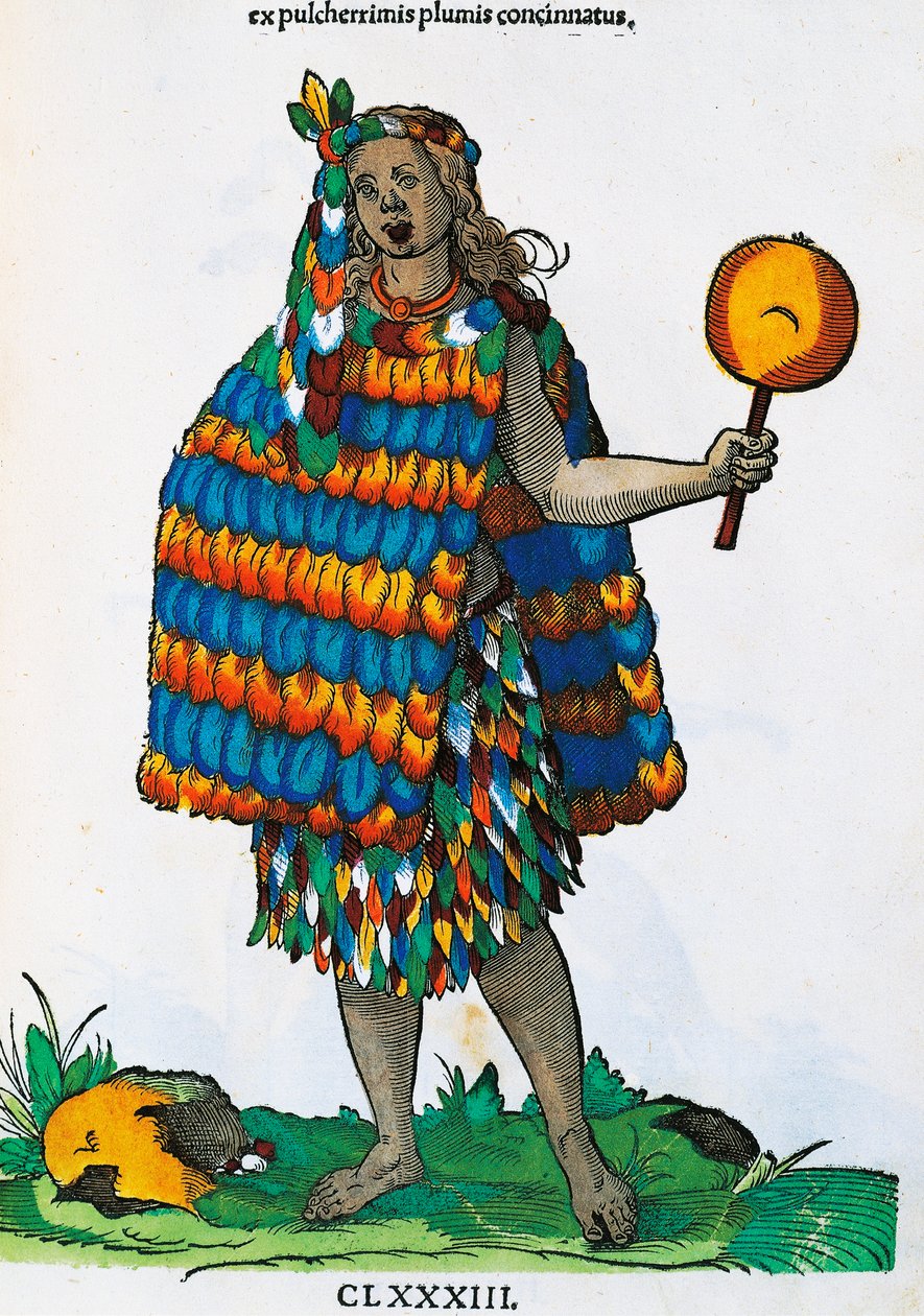 American Indian, from Habitus praecipuorum populorum tam virorum quam foeminarum singulari arte depicti by Jost Amman