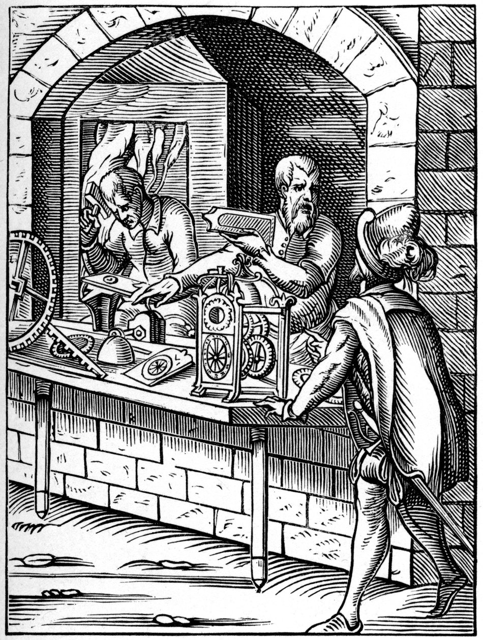 Clockmaker, 16th Century, 1849 by Jost Amman
