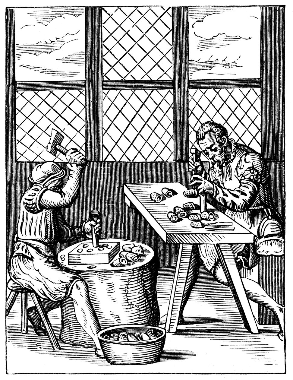 Dice Makers Workshop, 16th century by Jost Amman