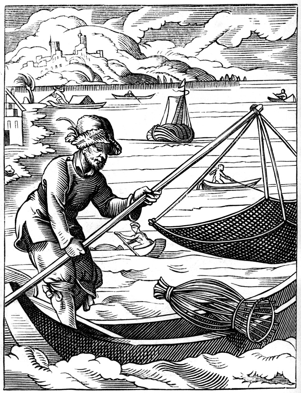 Fisherman, 16th century by Jost Amman