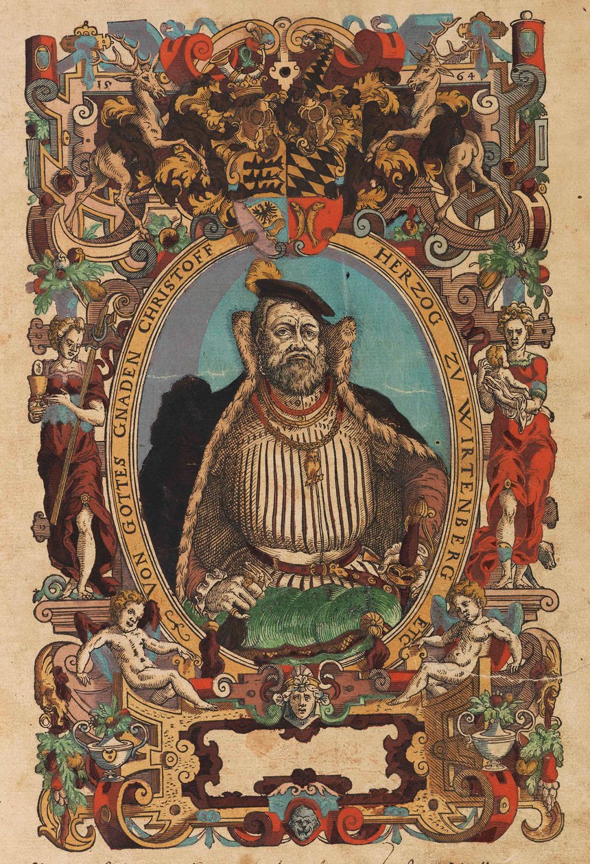 Portrait of Duke Christoph of Württemberg From Biblia germanica by Jost Amman