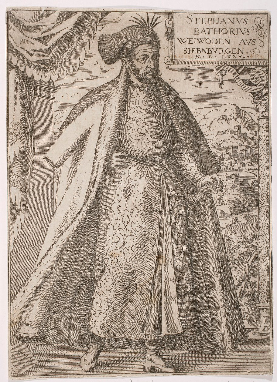 Portrait of Stefan Batory by Jost Amman