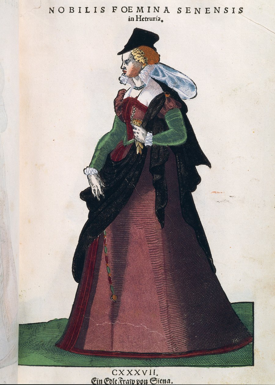 Sienese Noblewoman, from Habitus Praecipuorum Popularum by Jost Amman