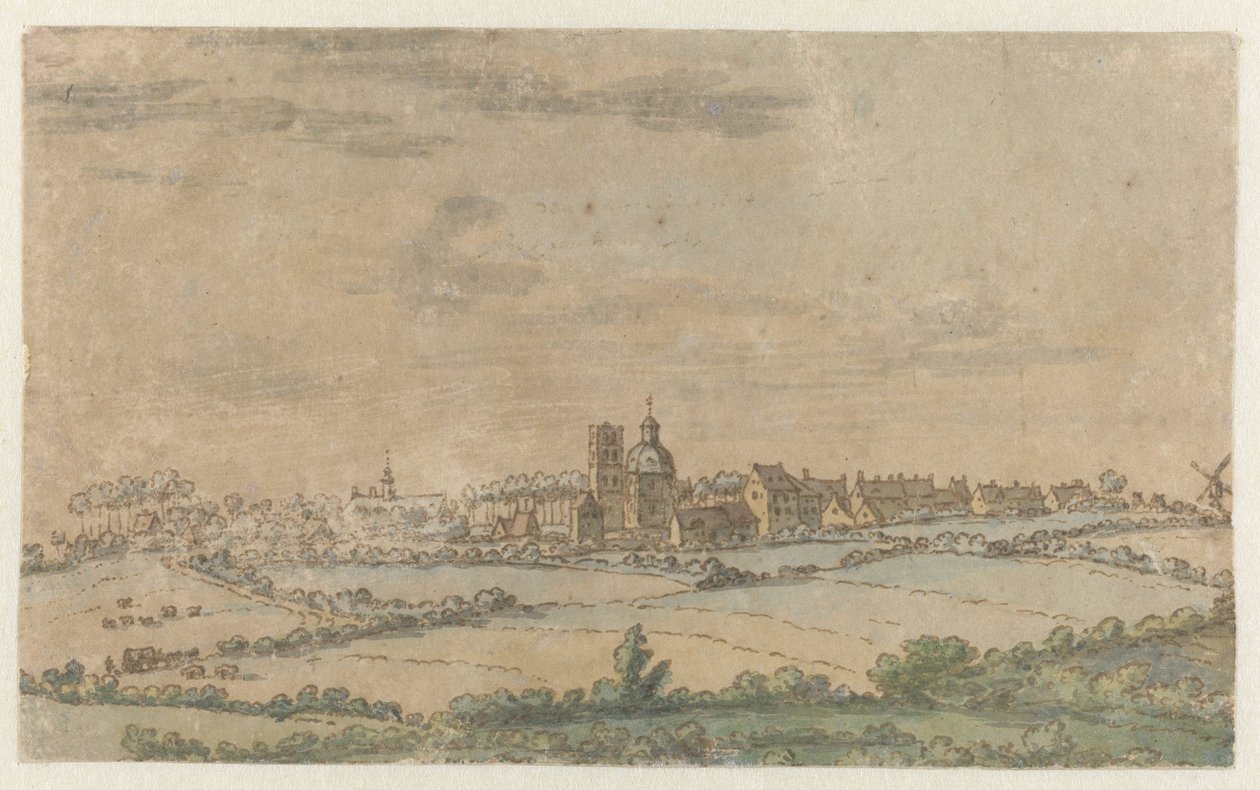 View of Scherpenheuvel, Flemish Brabant by Josua de Grave (attributed to)