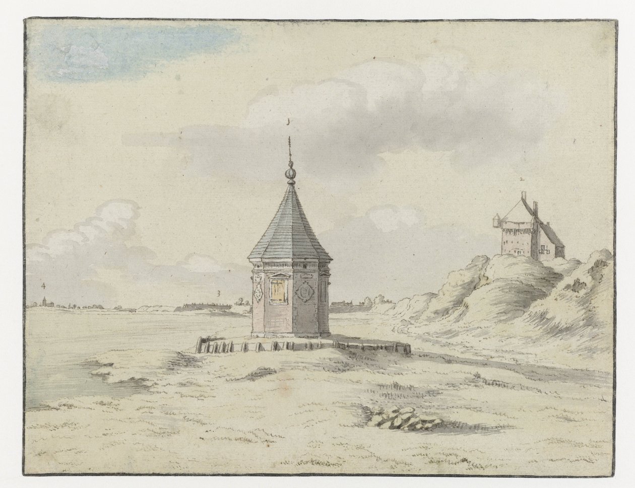 View of the City Fountain, Bergen op Zoom by Josua de Grave (possibly)