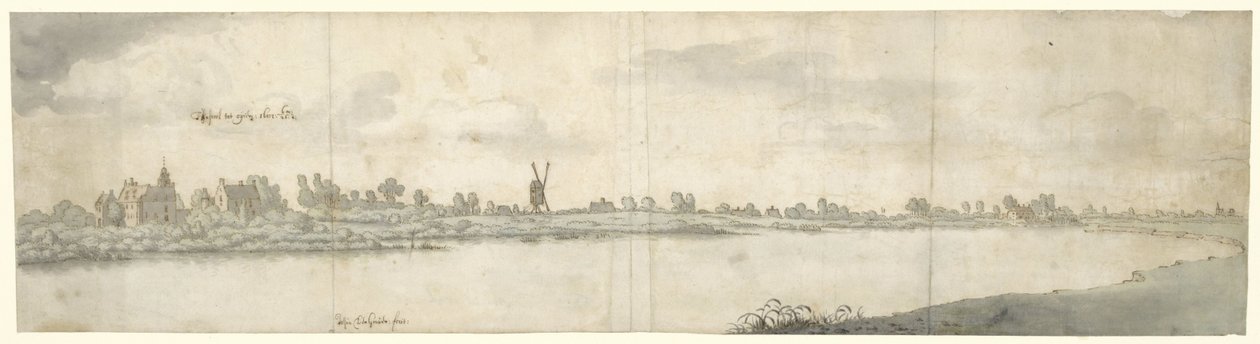 View of Kasteel Ooij, near Nijmegen, North Brabant by Josua de Grave