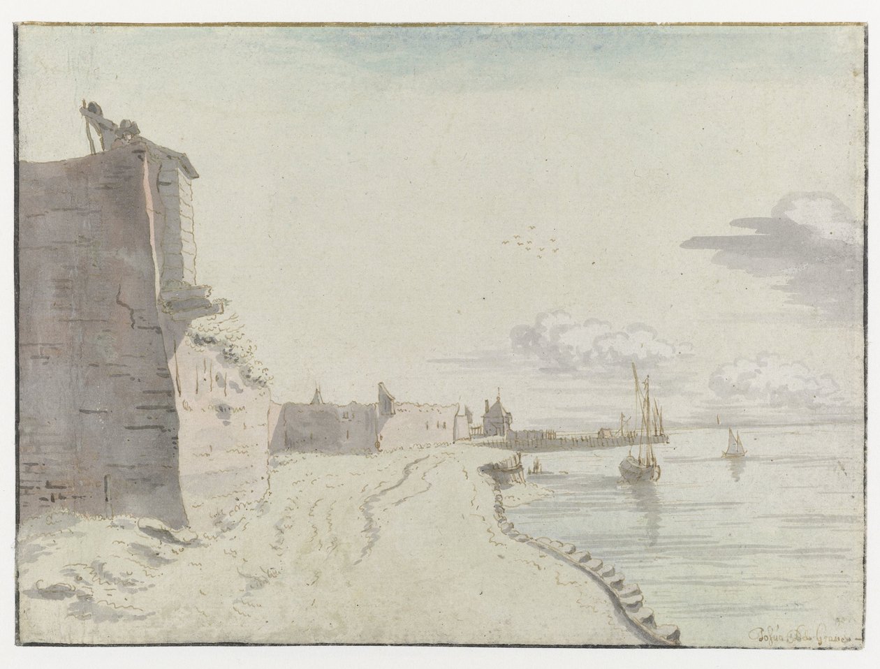 View of the Waterschans Bulwark, Bergen op Zoom by Josua de Grave