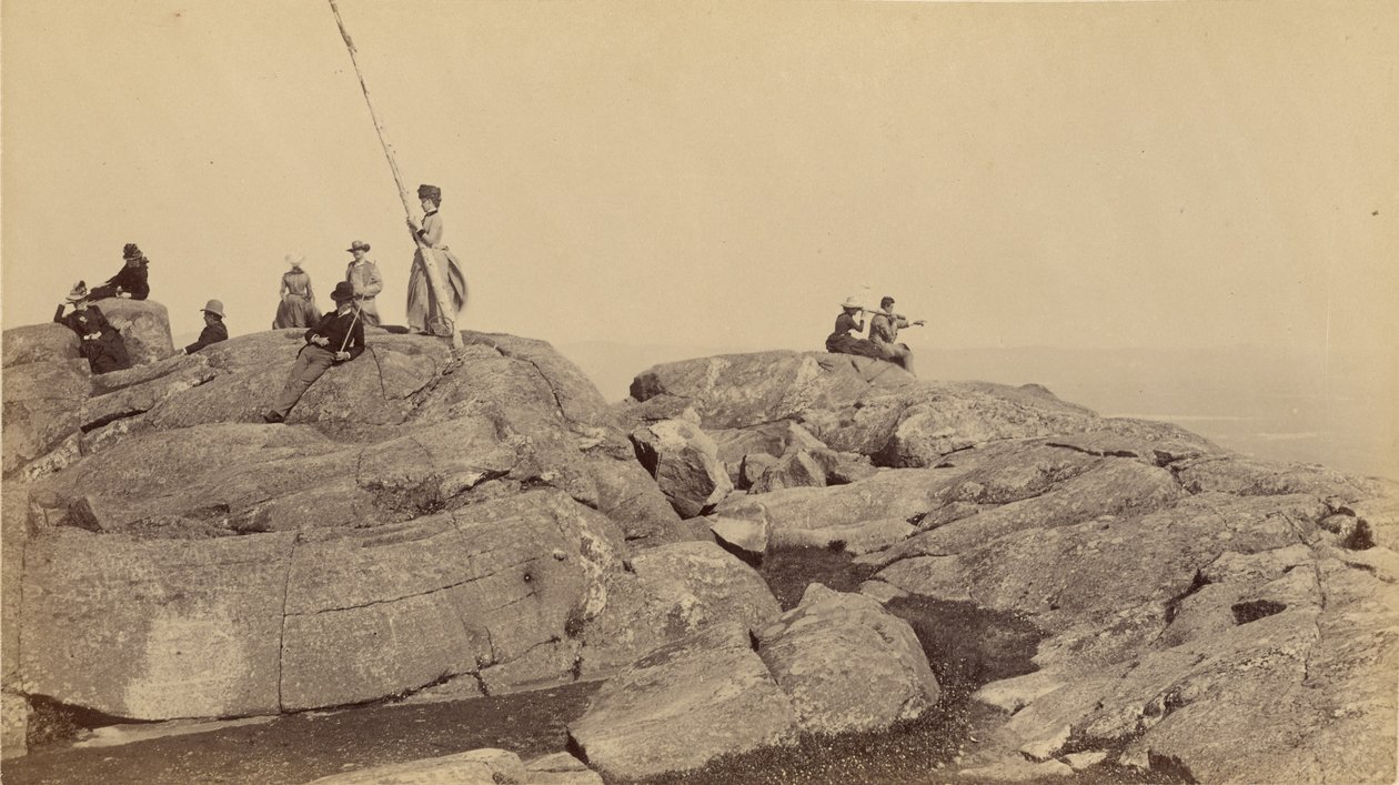 Private party on summit of Mount Monadnock by Jotham A. French