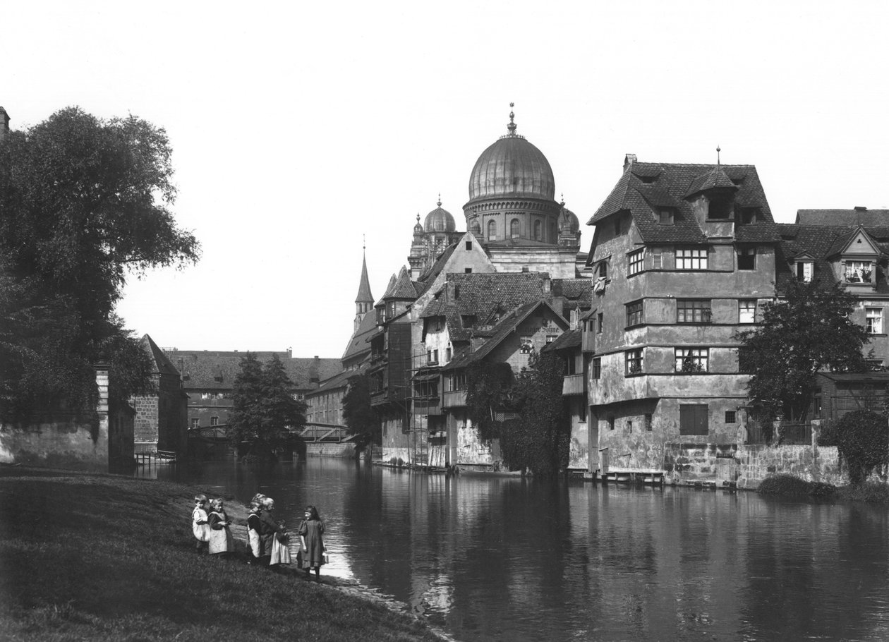 The synagogue at Nuremberg, c.1910 by Jousset
