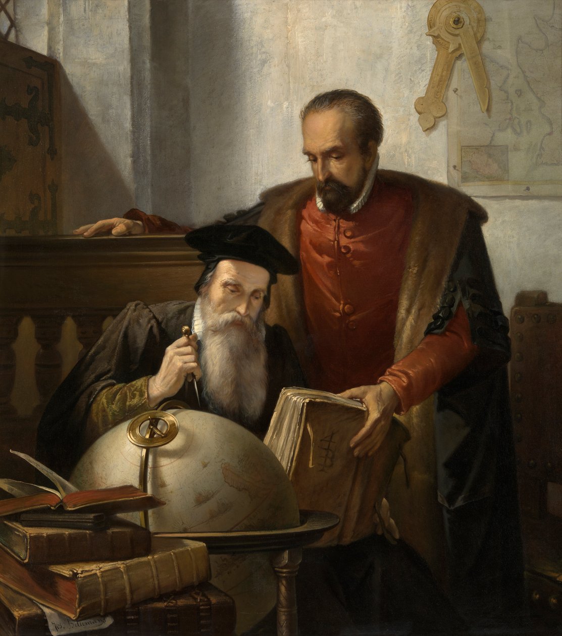 Mercator and Ortelius by Jozef (1816 88) Bellemans