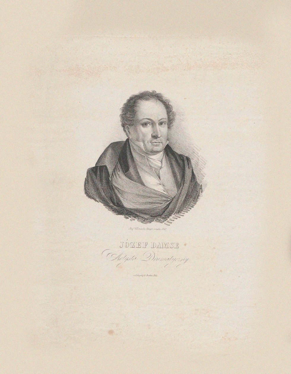 Portrait of the Composer Józef Damse by Jozef Hilary Glowacki