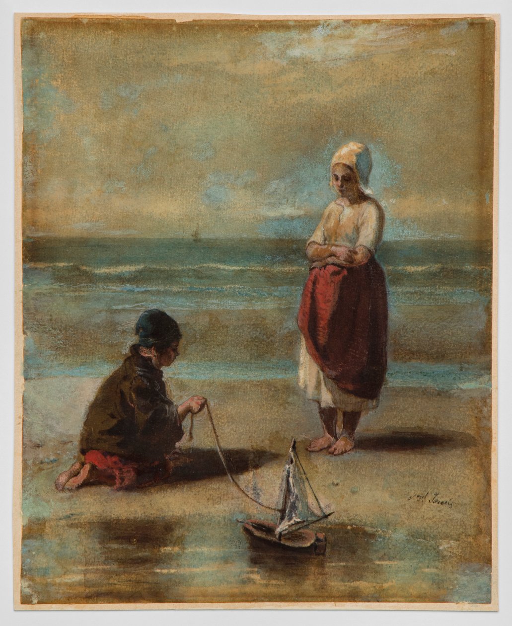Children at the Seashore by Jozef Israëls