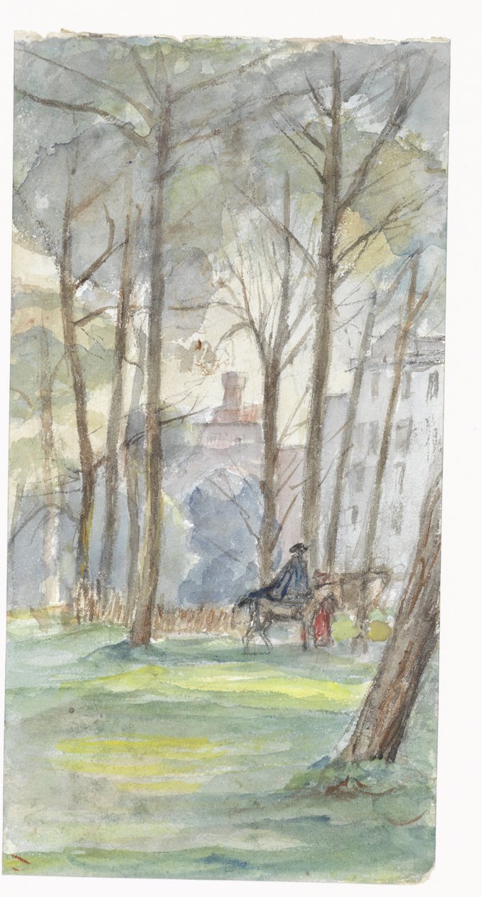 Park with Figures on Horseback by Jozef Israëls