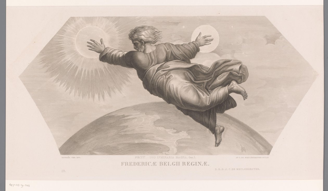 God Creates the Sun and the Moon by Jozef Karel De Meulemeester