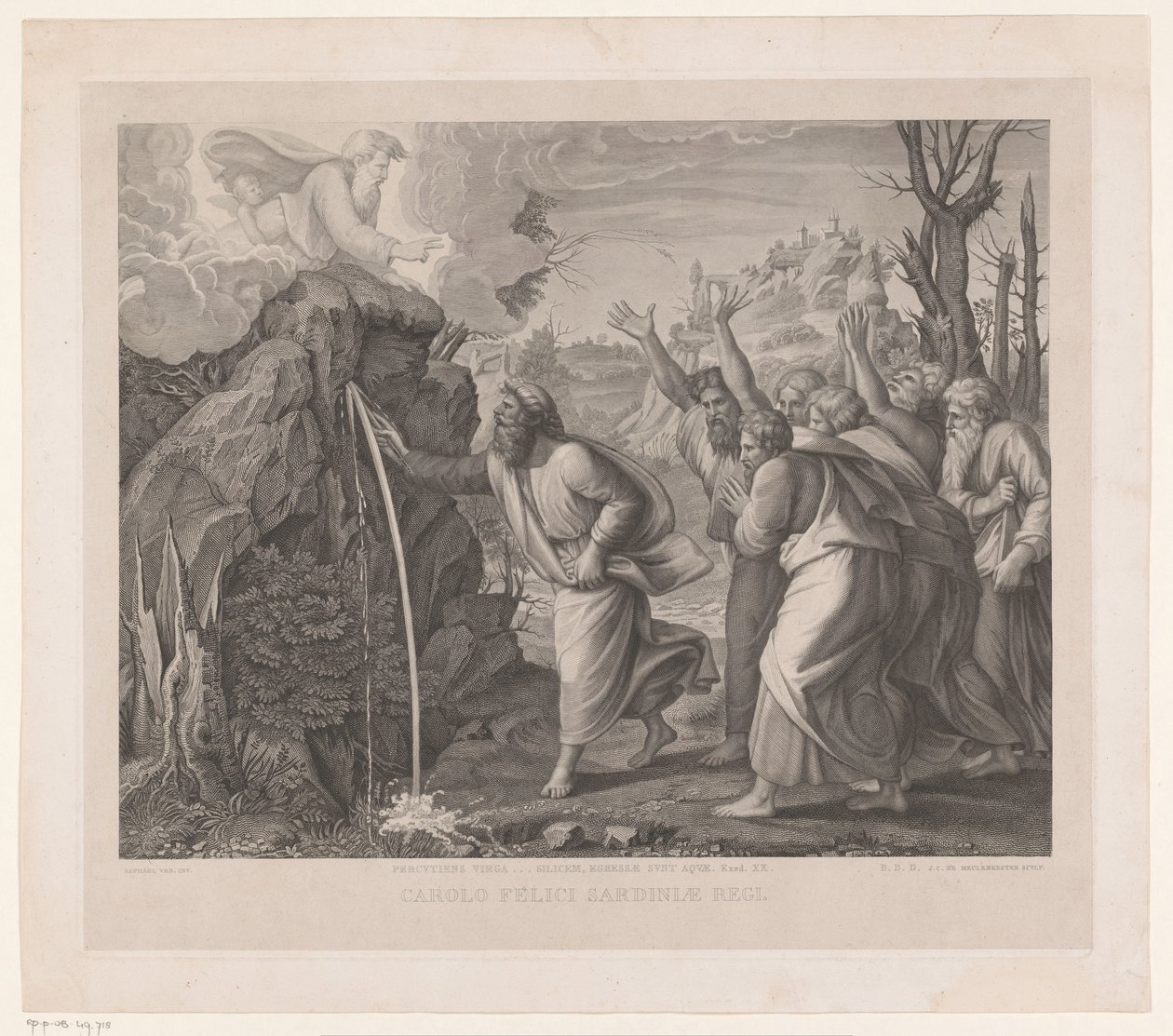 Moses Strikes Water from the Rocks by Jozef Karel De Meulemeester