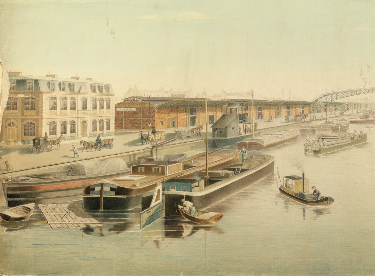 The Canal Saint-Martin (detail), 1889 by Jozefowicz