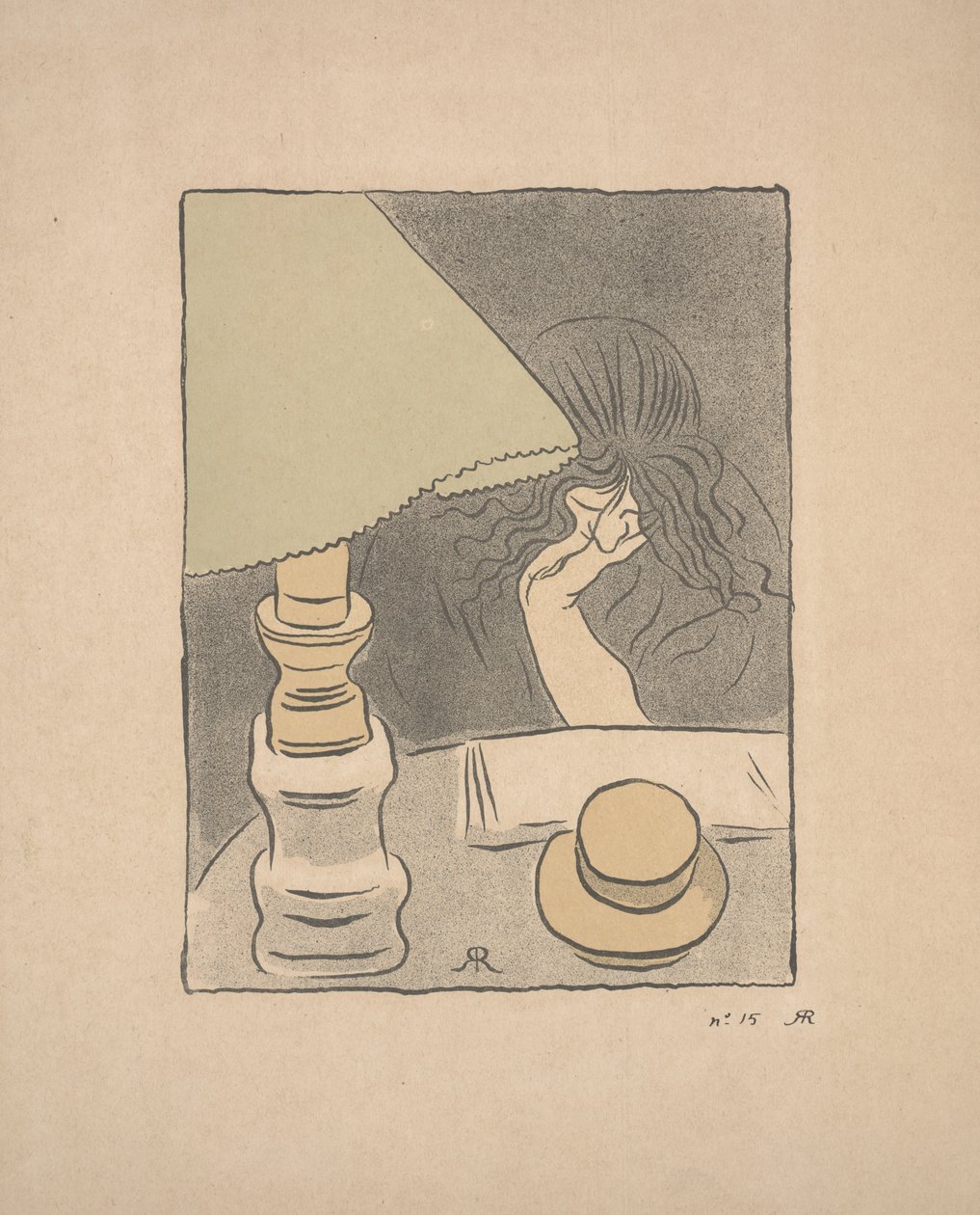 Reader with a Lamp by József Rippl Rónai
