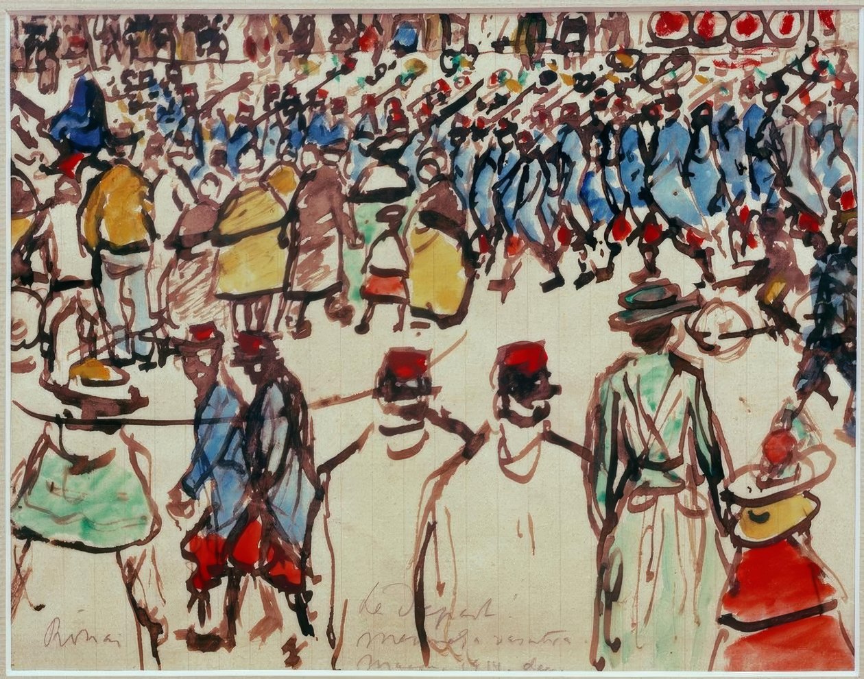 The Departure. They Go to the Train by József Rippl Rónai
