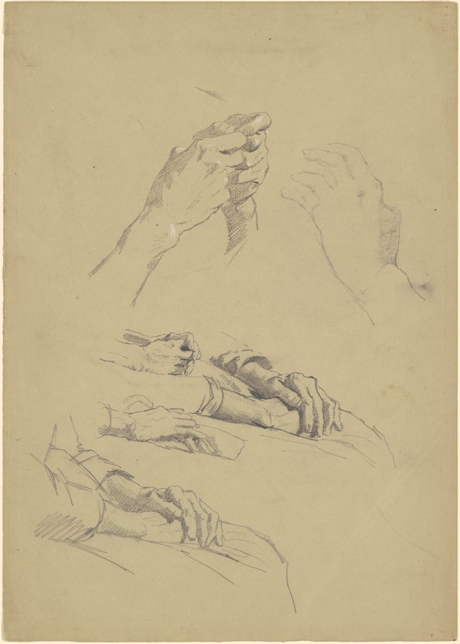Studies of Hands by Jr. Enoch Wood Perry