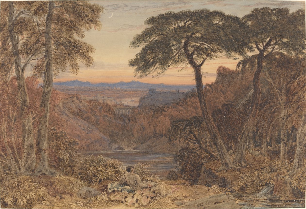 An Arcadian Landscape by Jr. George Barret