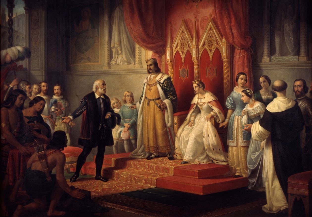 Christopher Columbus at the Court of the Catholic Monarchs by Juan Cordero