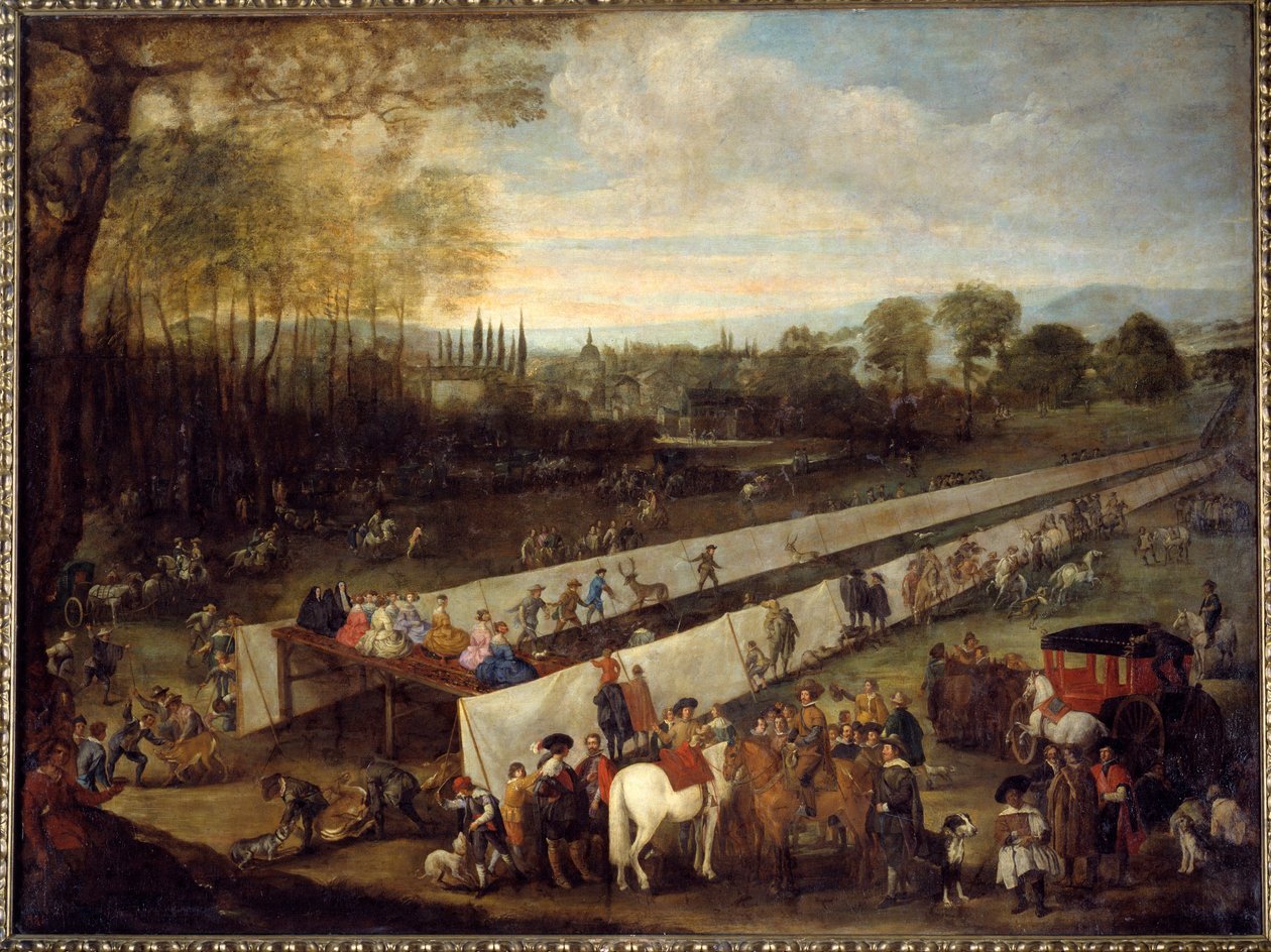 La chasse de tabladillo a Aranjuez by Juan Bautista Martinez del (attr. to) Mazo