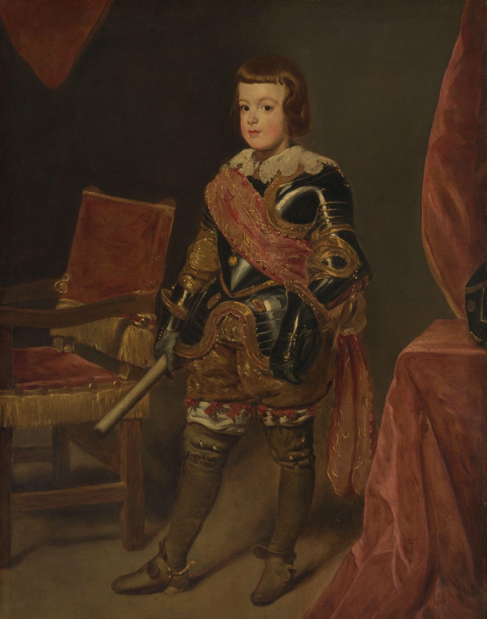 Portrait of Prince Baltasar Carlos, Son of the Spanish King Philip IV, at Approximately 11 Years of Age by Juan Bautista Martínez del Mazo (attributed to)