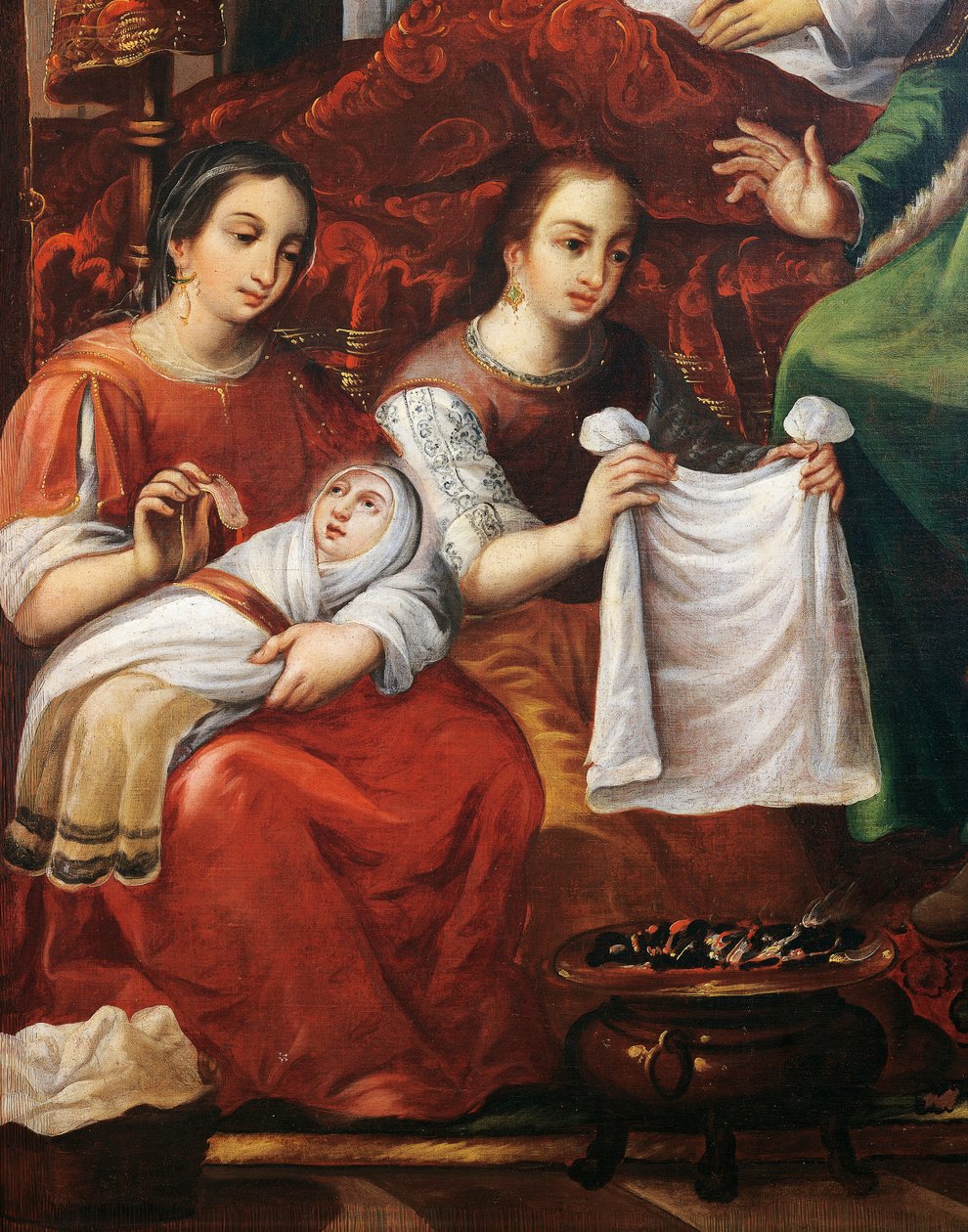 Birth of Mary (detail) by Juan Correa