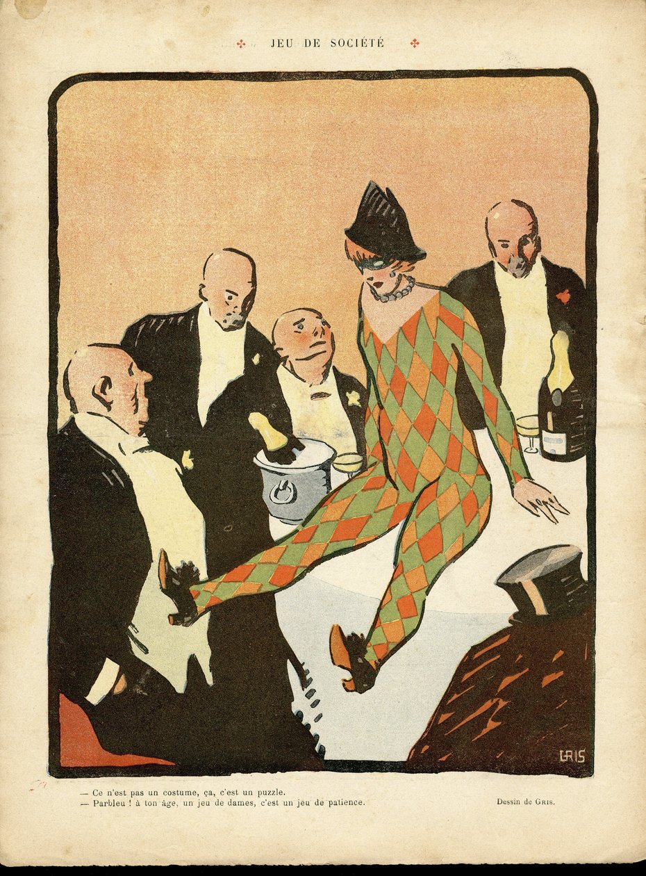 Illustration in Le Rire by Juan Gris
