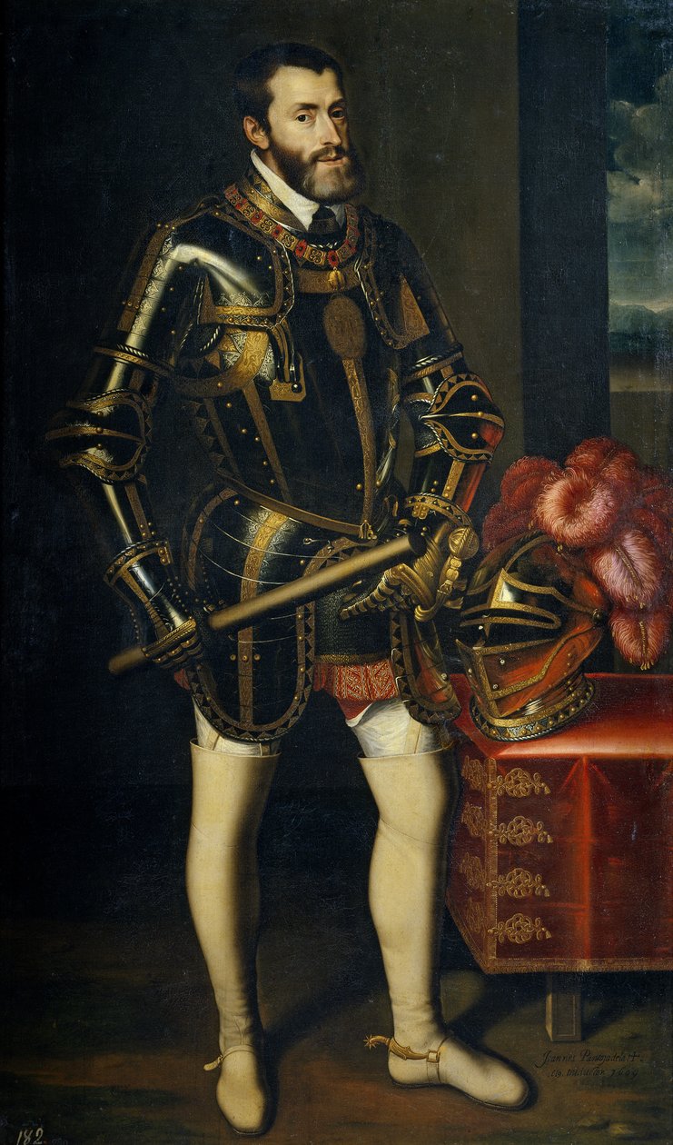 Portrait of Charles V of Spain 1500-1558 by Juan Pantoja de la Cruz
