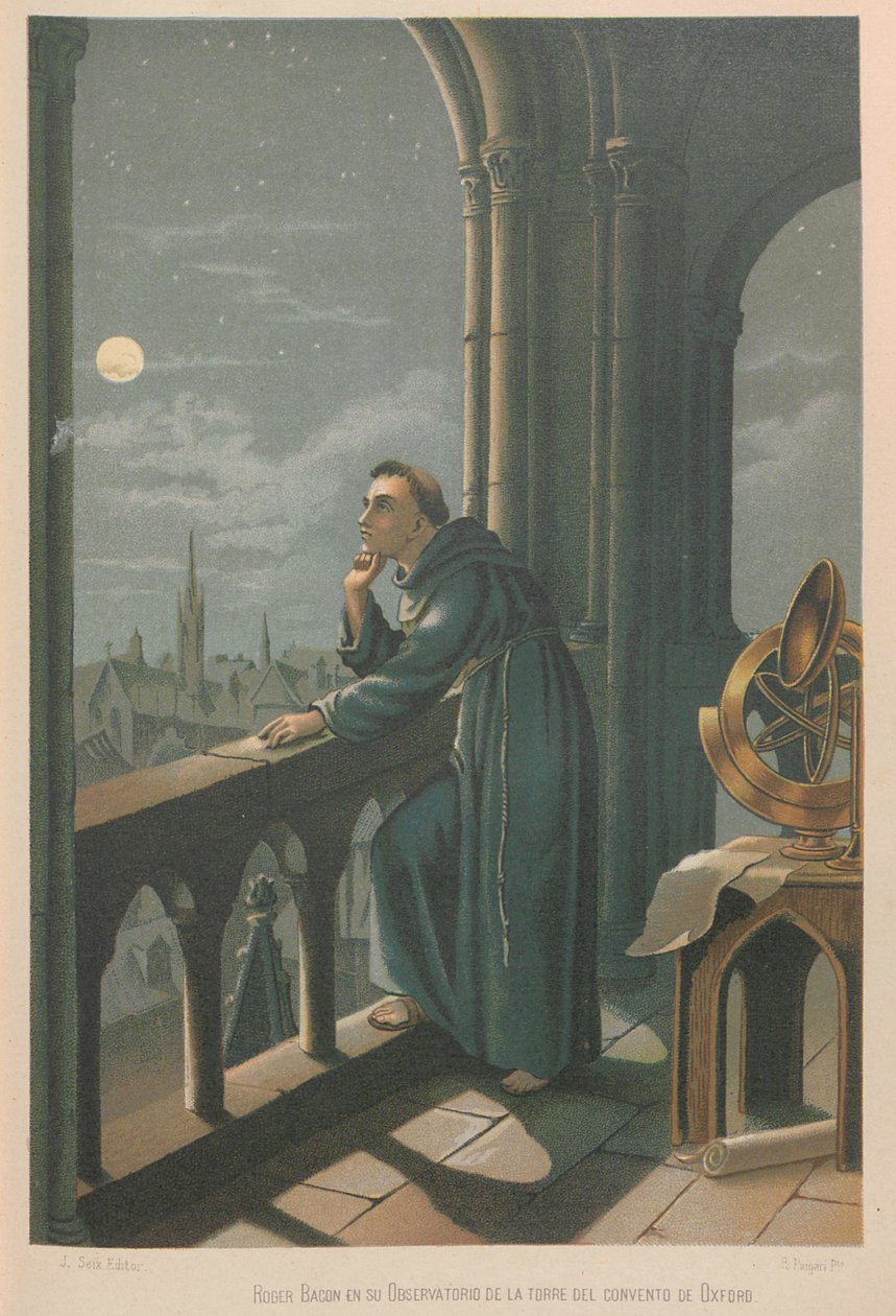 Roger Bacon. From: La Ciencia y Sus Hombres by Juan Planella y Rodríguez