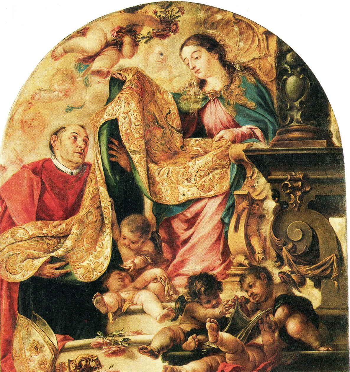 Investiture of Saint Ildefonso by Juan de Valdes Leal