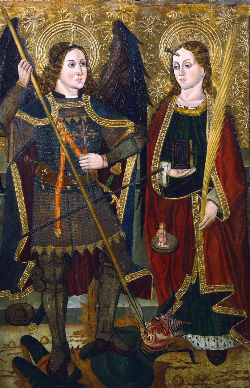 St Michael and Engracia, c1489-c1513 by Juan de la Abadia the Younger
